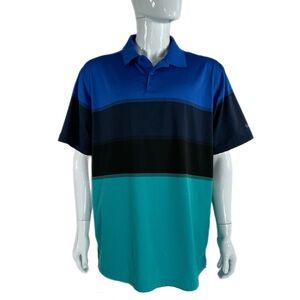 Walter Hagen Men’s Color Block 11 Majors Golf Polo
